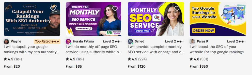Fiverr SEO services